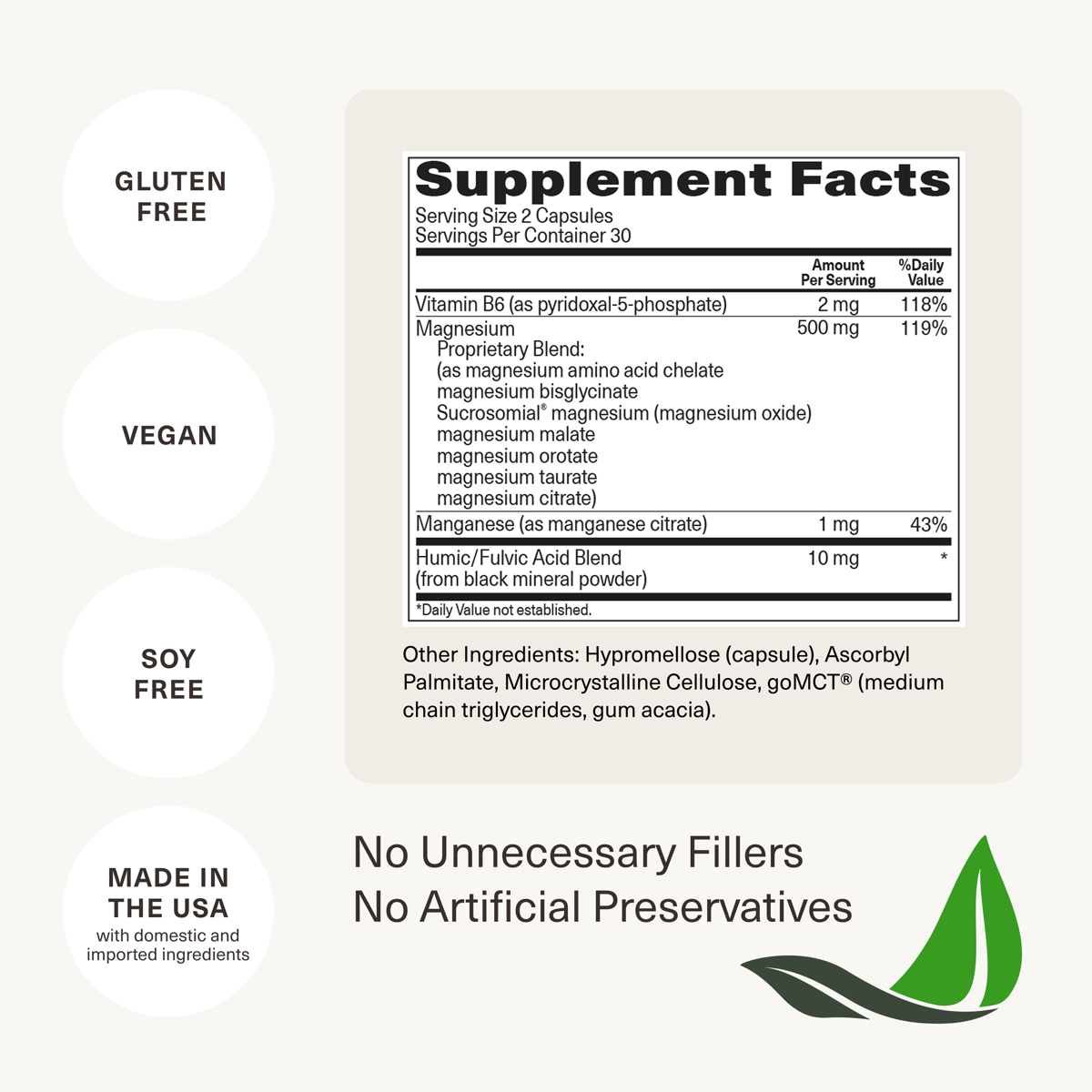 BIOptimizers Magnesium Breakthrough Supplement with 500mg - 7 Forms of Magnesium: Glycinate, Malate, Citrate, and More - Natural Support for Sleep and Cognitive Function -60 Capsules- Calming Vitamins Bioptimizers®